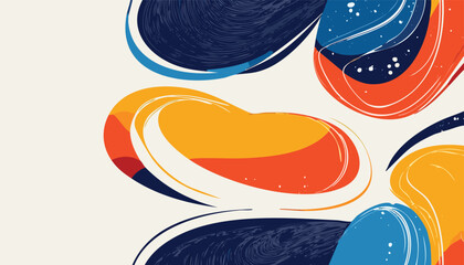 Modern wavy shapes colorful abstract background