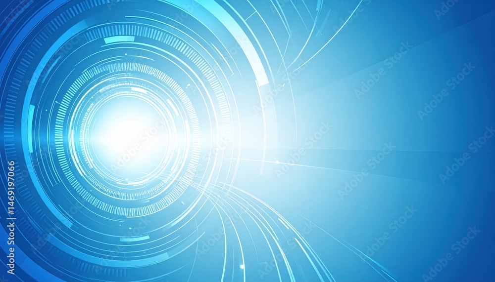 Poster dynamic light burst action in abstract technology design digital space graphic visuals futuristic en