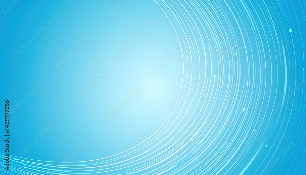 Aufkleber dynamic blue wave patterns abstract design digital art modern aesthetic wide angle conceptual visual