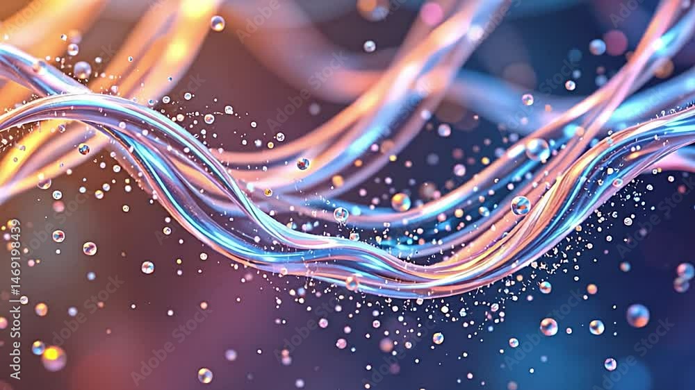 Poster fluid dynamics display abstract visuals digital art colorful environment close-up view movement in w