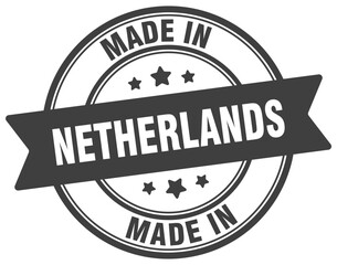 Made in Netherlands round sign. Made in Netherlands stamp.