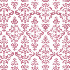 Seamless pattern with damask ornaments. Textured background.