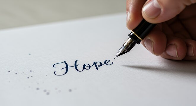 The Hopeful Hand: A Calligraphy Close-Up