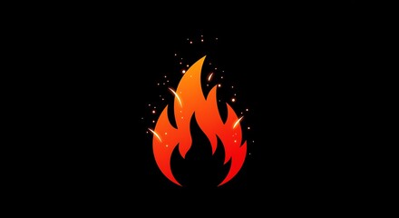Vibrant Fire Flame