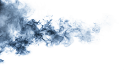 blue busy smoke  isolated on white background PNG