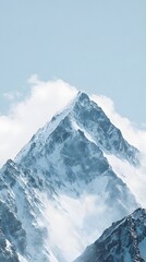 Obraz premium Majestic snow-capped peak