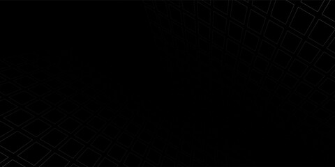 Grid room in perspective, vector illustration in 3d style. Indoor wireframe from white lines, template interior square, digital empty box. Abstract geometric design background