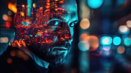 City Reflections, A Portrait of Urban Duality and Inner Thoughts