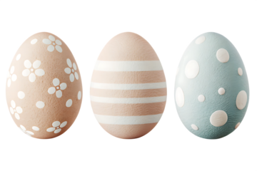 Easter eggs on  isolated on white background PNG