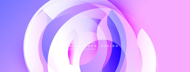 Abstract flowing shapes, vibrant purple hues, dynamic composition. Modern design element, smooth gradients create visual interest.