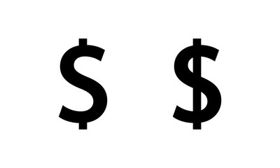 Dollar, USD money icon in trendy design. Currency, cash sign symbol