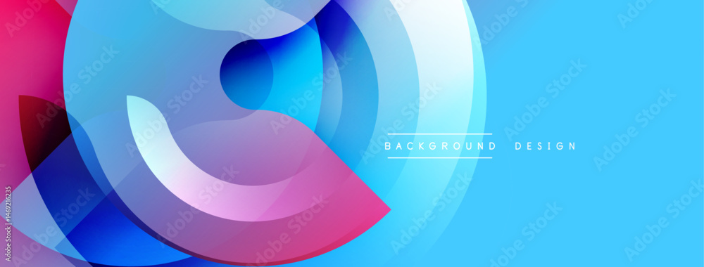 Aufkleber abstract vibrant layers create dynamic composition. blue, pink, purple hues blend seamlessly. modern