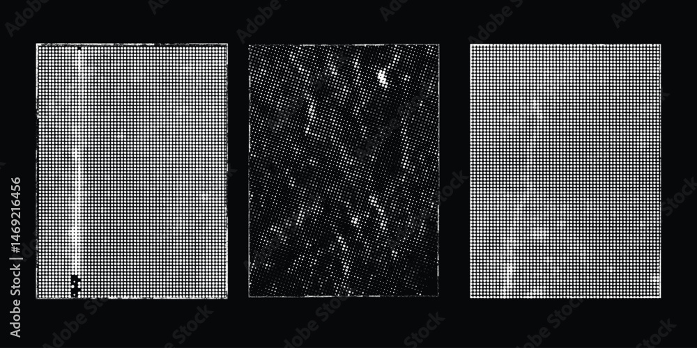 Aufkleber Grunge Urban Backgrounds set.Texture Vector.Dust Overlay Distress Grain ,Simply Place illustration over any Object to Create grungy Effect .abstract,splattered , dirty, texture for your design.
