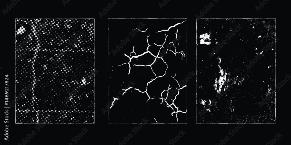 Leinwandbilder grunge urban backgrounds set.texture vector.dust overlay distress grain ,simply place illustration o