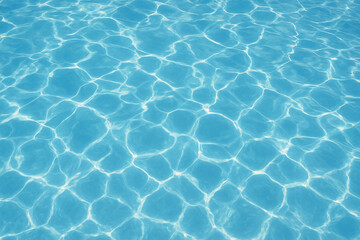 Crystal Clear Blue Pool Water with Sunlight Reflections