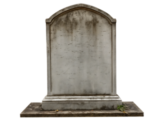 grey tombstone gravestone isolated on white background PNG