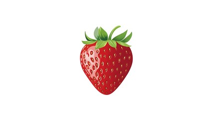Ripe Strawberry with White Background.