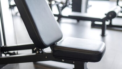 Modern Gym Weightlifting Bench Seat Detail Close Up Shot Fitness Equipment Upholstery Texture