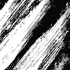 Grunge Black and White Distress Texture.Abstract ink brush banners set with grunge effect. Japanese style. Vector illustration
