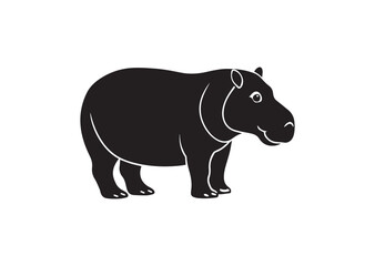 Hippo Silhouette Vector