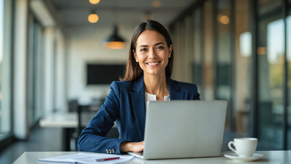 Fototapeta premium Businesswoman working in office.