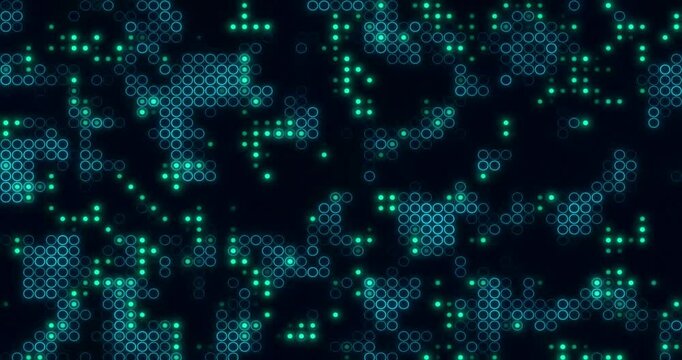 abstract blue background with dots, binary code background