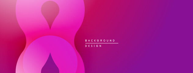 Abstract pink purple gradient background. Overlapping shapes create modern visual effect. Minimalist design suitable for various projects.