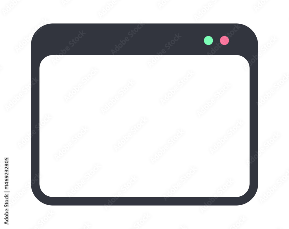 Poster minimal blank browser window. webpage mockup template with simple ui