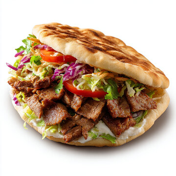 un g&eacute;n&eacute;reux kebab - IA Generated