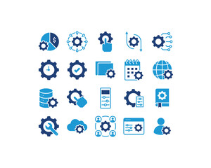 Simple set of settings icons Contains such Icons as control , management, Options