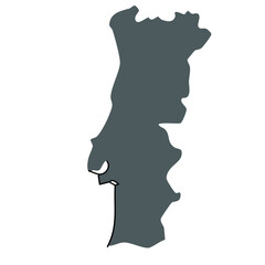 silhouette of portugal