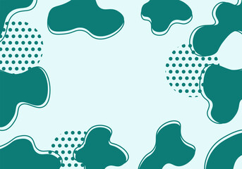 Vector Background Template Floral Tosca Green Leaves Leaf Flower Spring and Summer Hand drawn