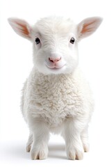 Obraz premium Cute lamb, pure white, innocent