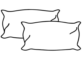 Black pillow silhouette design for comfort and sleep related vector graphics