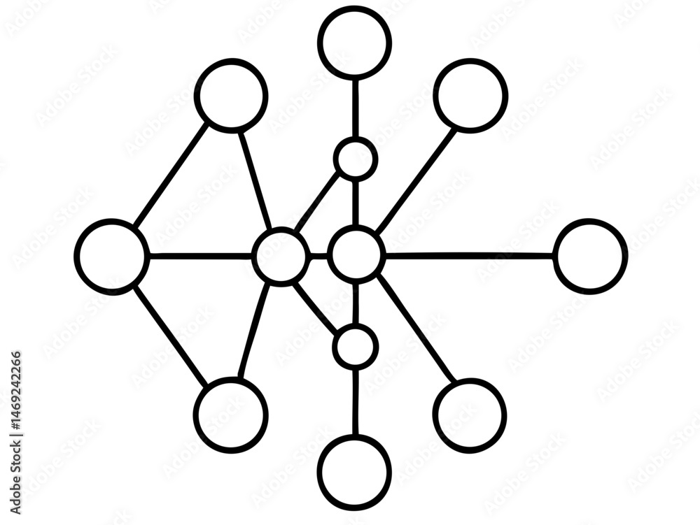 Poster black silhouette grid icon with transparency for neural network and data representation