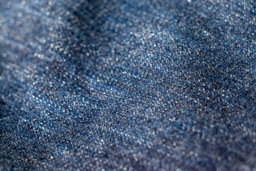 青色のジーンズの表面