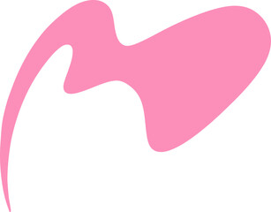Abstract Pink Swirl Shape, Minimalist Design