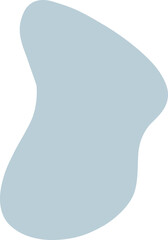 Abstract light blue color liquid blob shape
