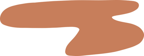 Abstract Shape in Brown, Concept of Organic Form.