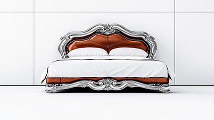 Luxurious antique bed in a modern setting