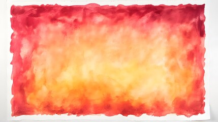Fototapeta premium Vibrant watercolor painting of warm color transitions.