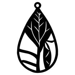 custom wood earrings laser cut svg vector illustration