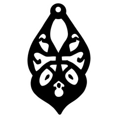 custom wood earrings laser cut svg vector illustration