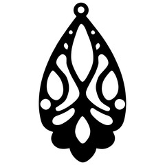 custom wood earrings laser cut svg vector illustration