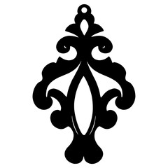 custom wood earrings laser cut svg vector illustration