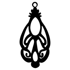 custom wood earrings laser cut svg vector illustration