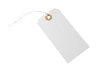 Blank tag with string isolated on white
