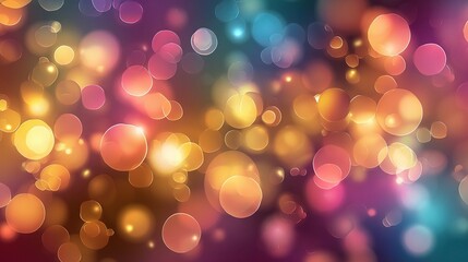 Obraz premium Multicolor Bokeh Background with Bright Light Circles and Glow Effects