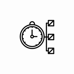 calendar clock icon sign vector