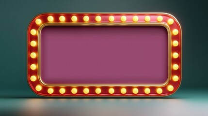 Retro Light Frame with Blank Space for Text or Advertisement